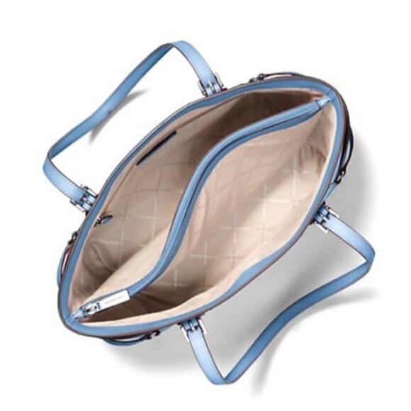 New Michael Kors Voyager Large Saffiano Leather Tote Bag Light Sky - Picture 4 of 4